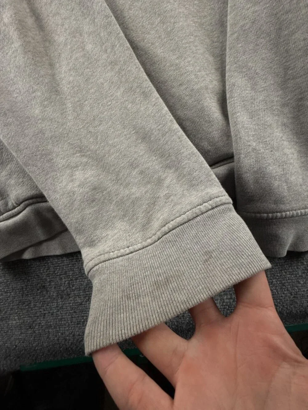 Polo Ralph Lauren Sweater 1/4 Zip XXL Contrast Trim Cotton Acrylic Blend Gray